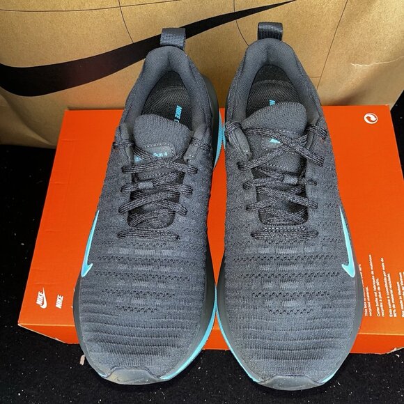 NEW Nike ReactX Infinity Run Anthracite Baltic Blue DR2665 008 Men Size 8 main image 4